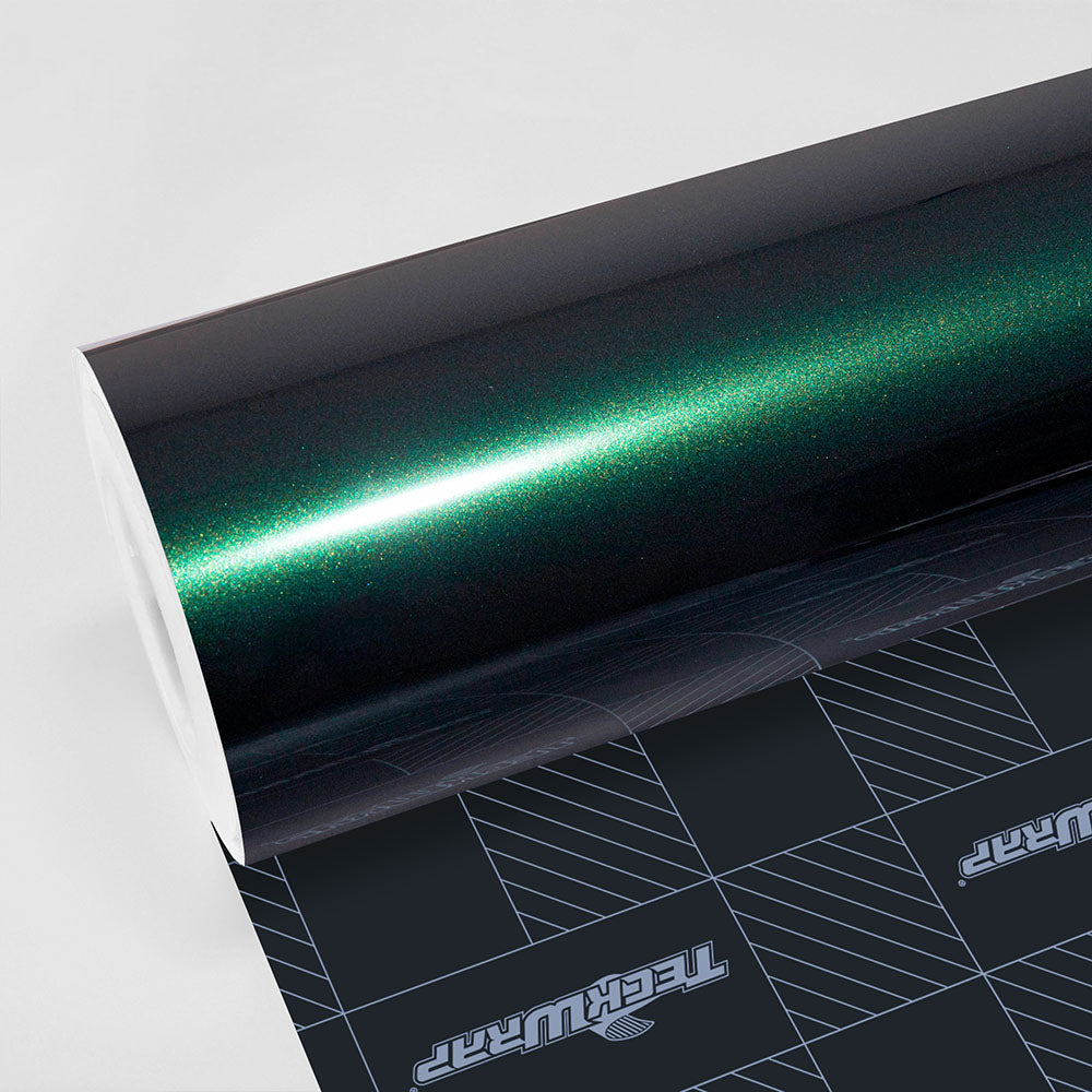 Teckwrap Gloss Green Black Silk